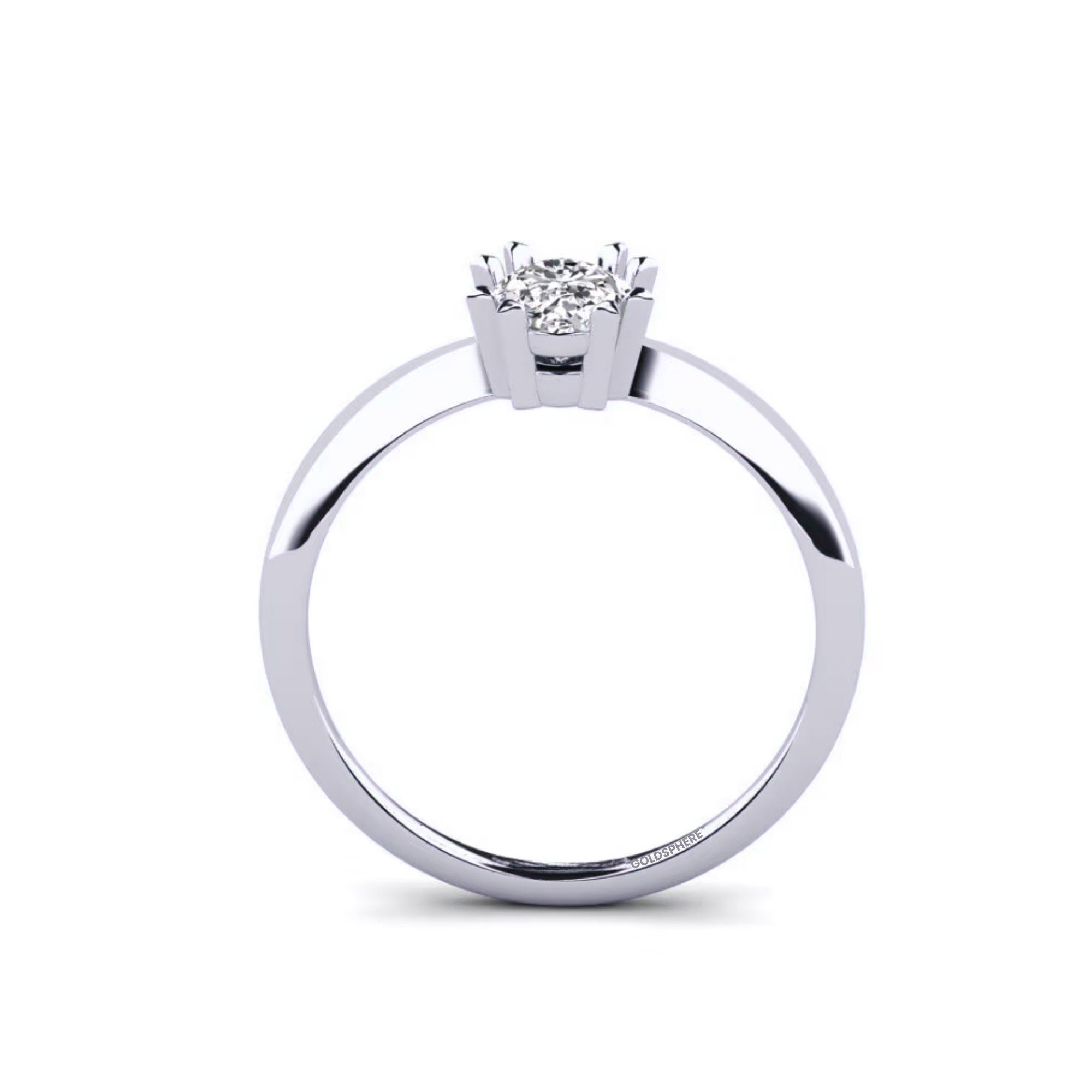 Anillo de compromiso Ravello en Oro blanco con Diamante de laboratorio