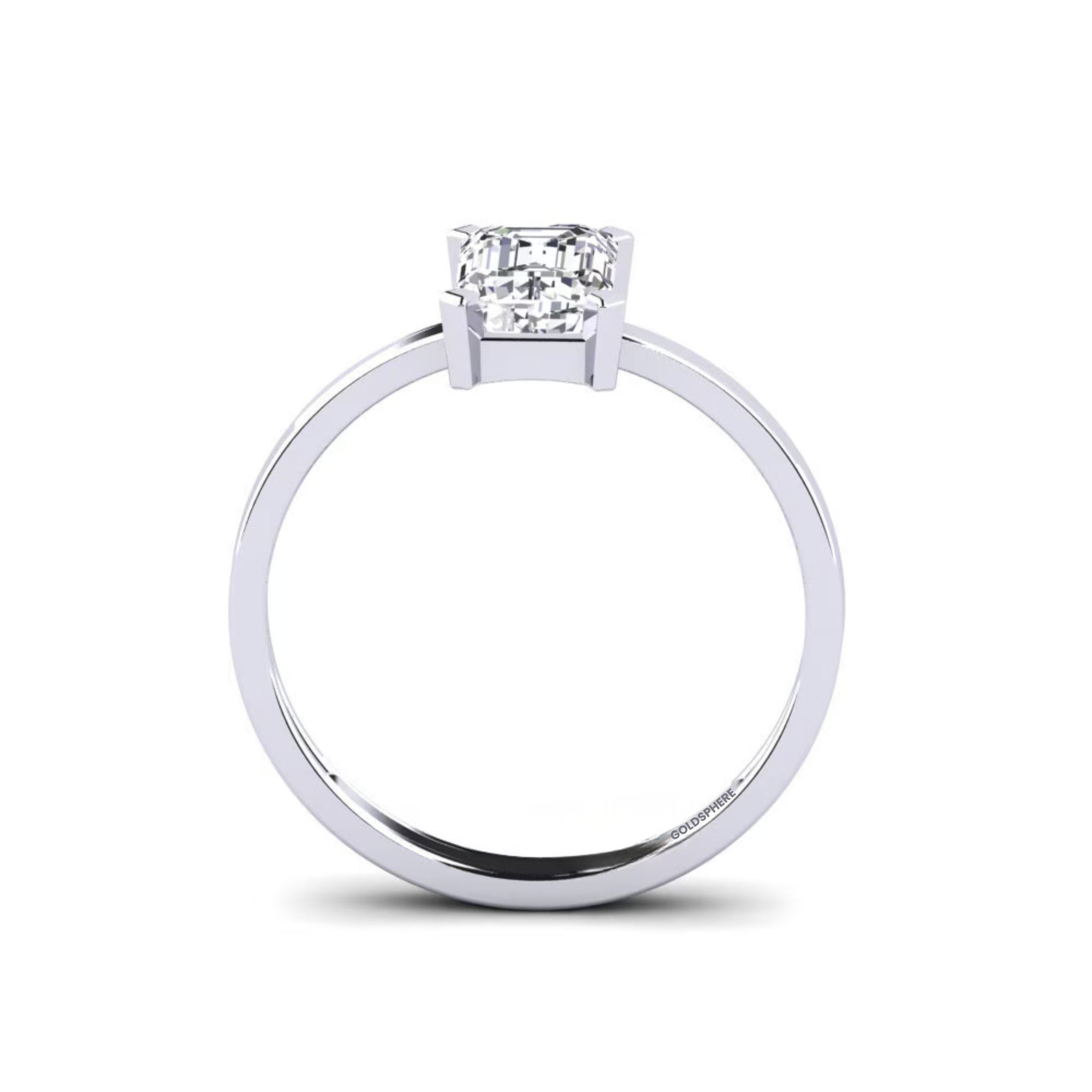 Anillo de compromiso Siena en Oro blanco con Diamante de laboratorio