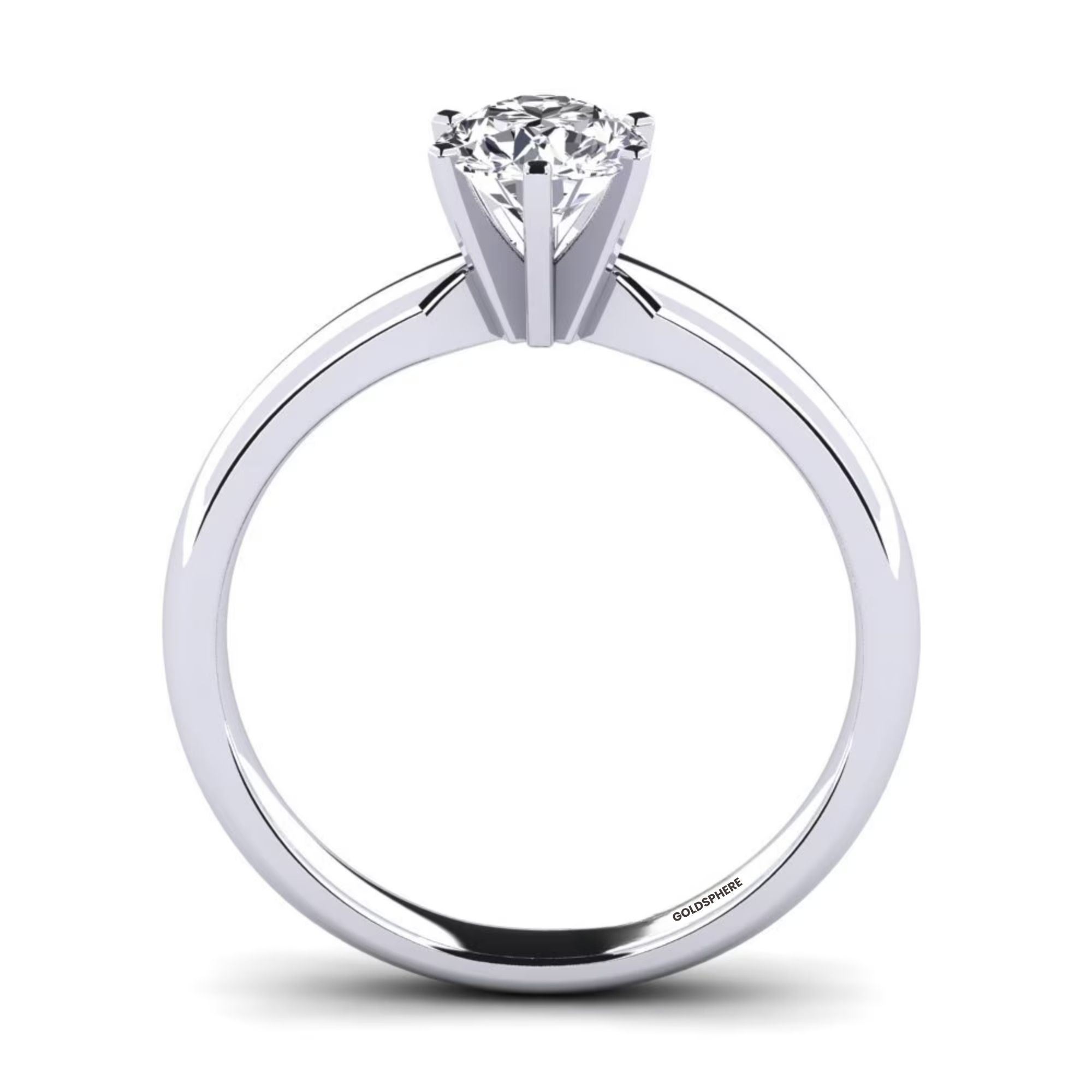 Anillo de compromiso Capri en Oro blanco con Diamante de laboratorio