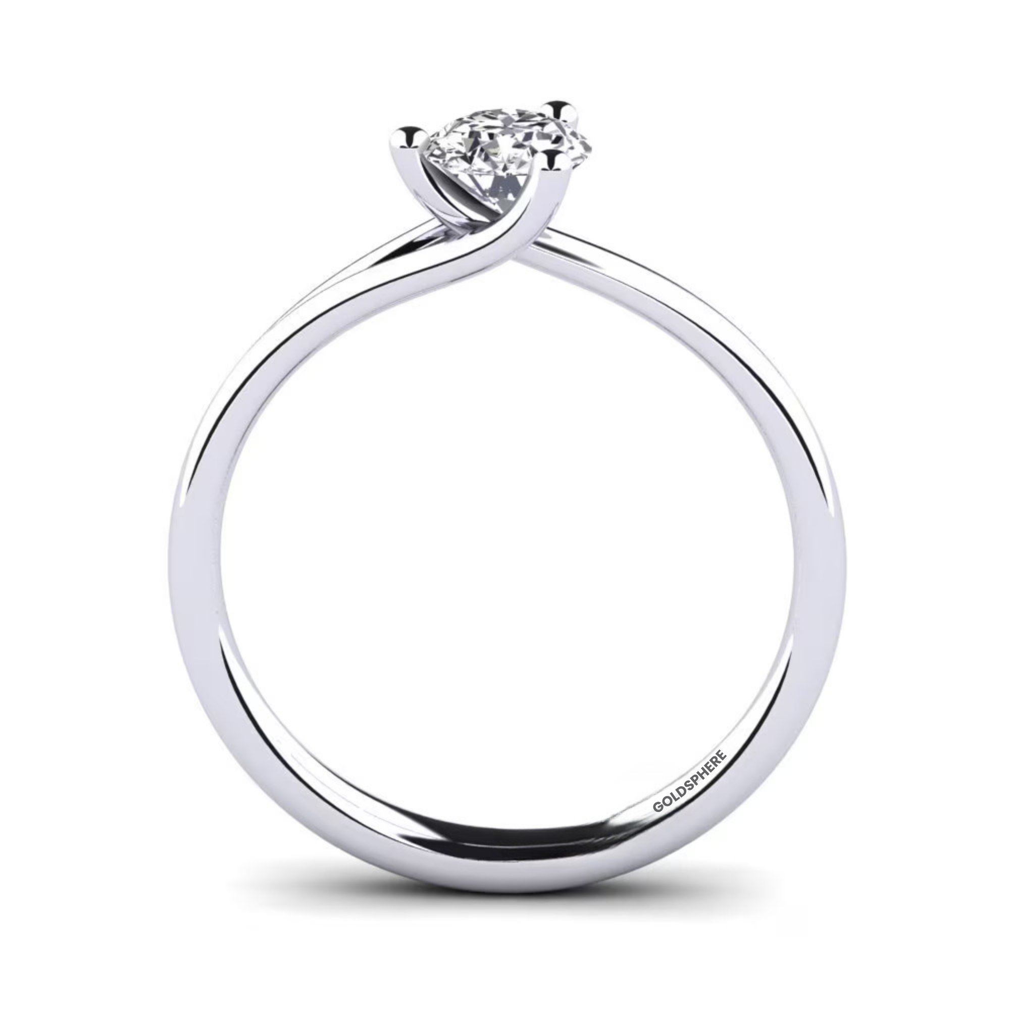 Anillo de compromiso Lucca en Oro blanco con Diamante de laboratorio