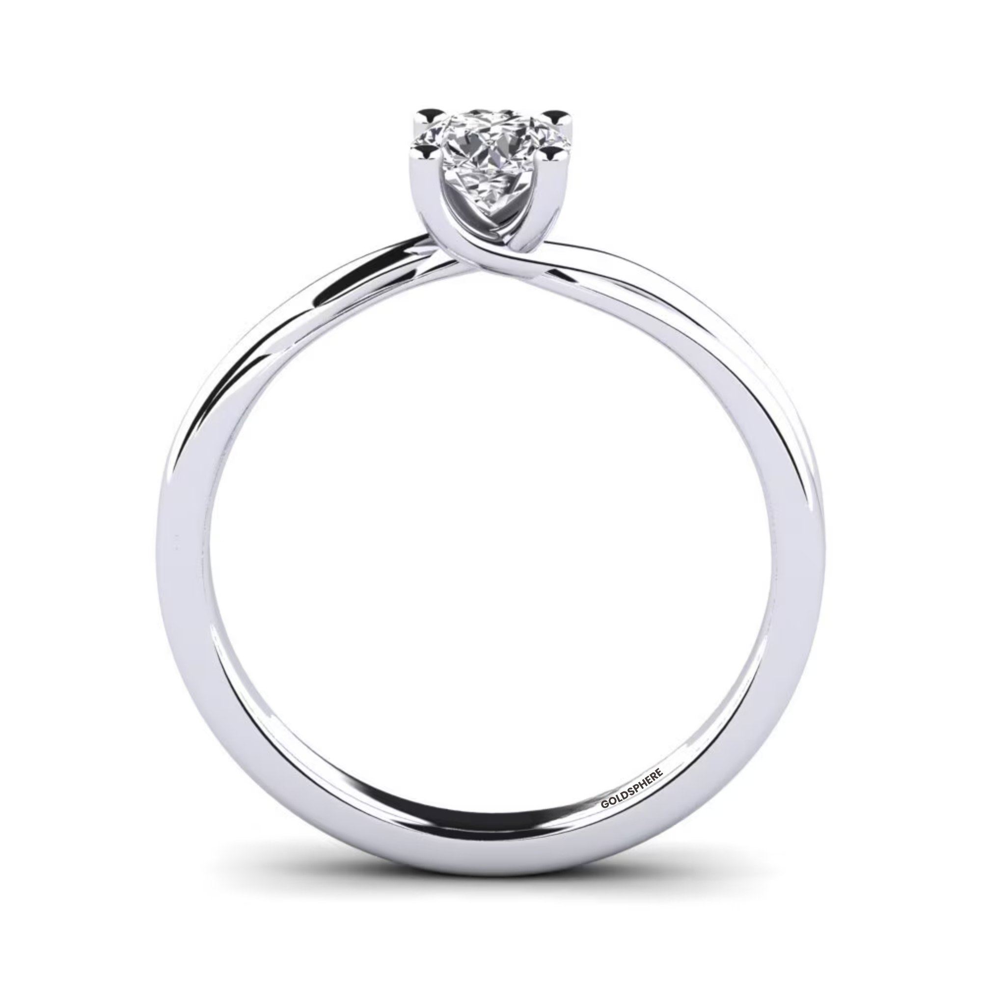 Anillo de Compromiso Portofino en Oro blanco con Diamante de laboratorio
