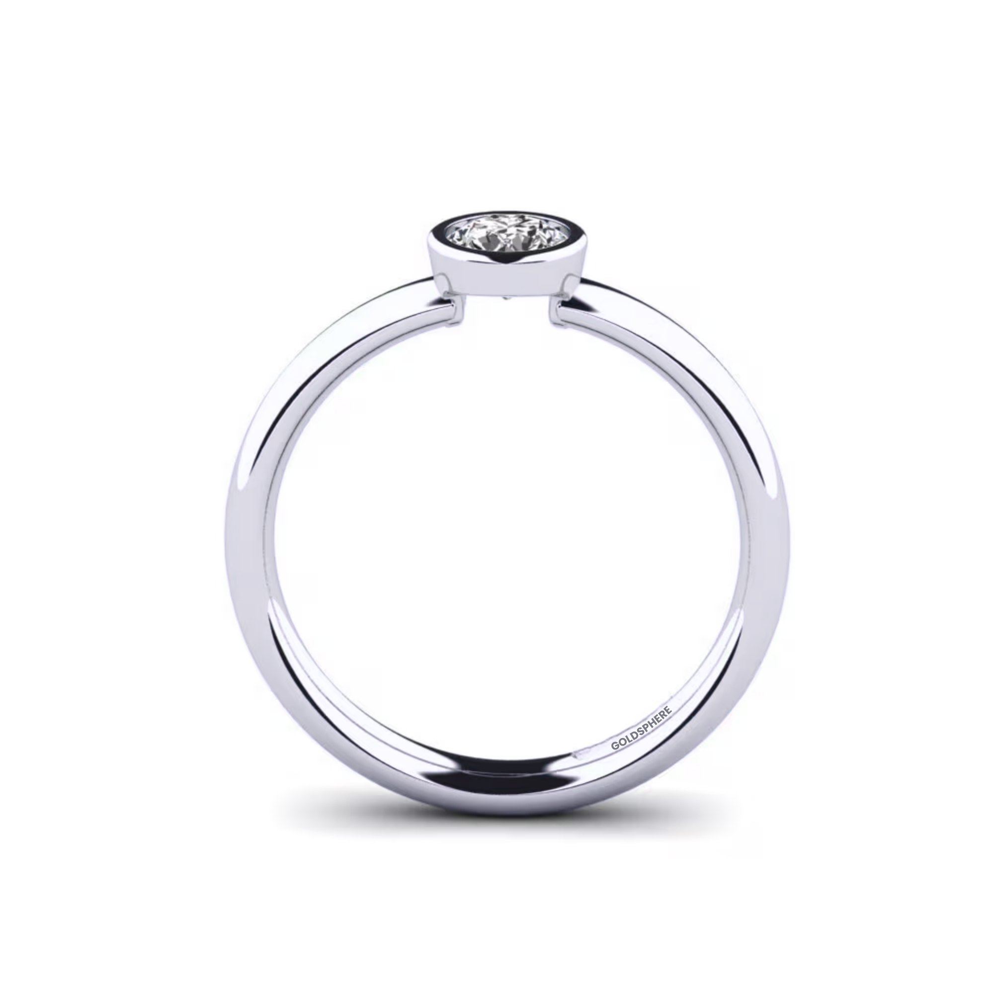 Anillo de compromiso Positano en Oro blanco con Diamante de laboratorio