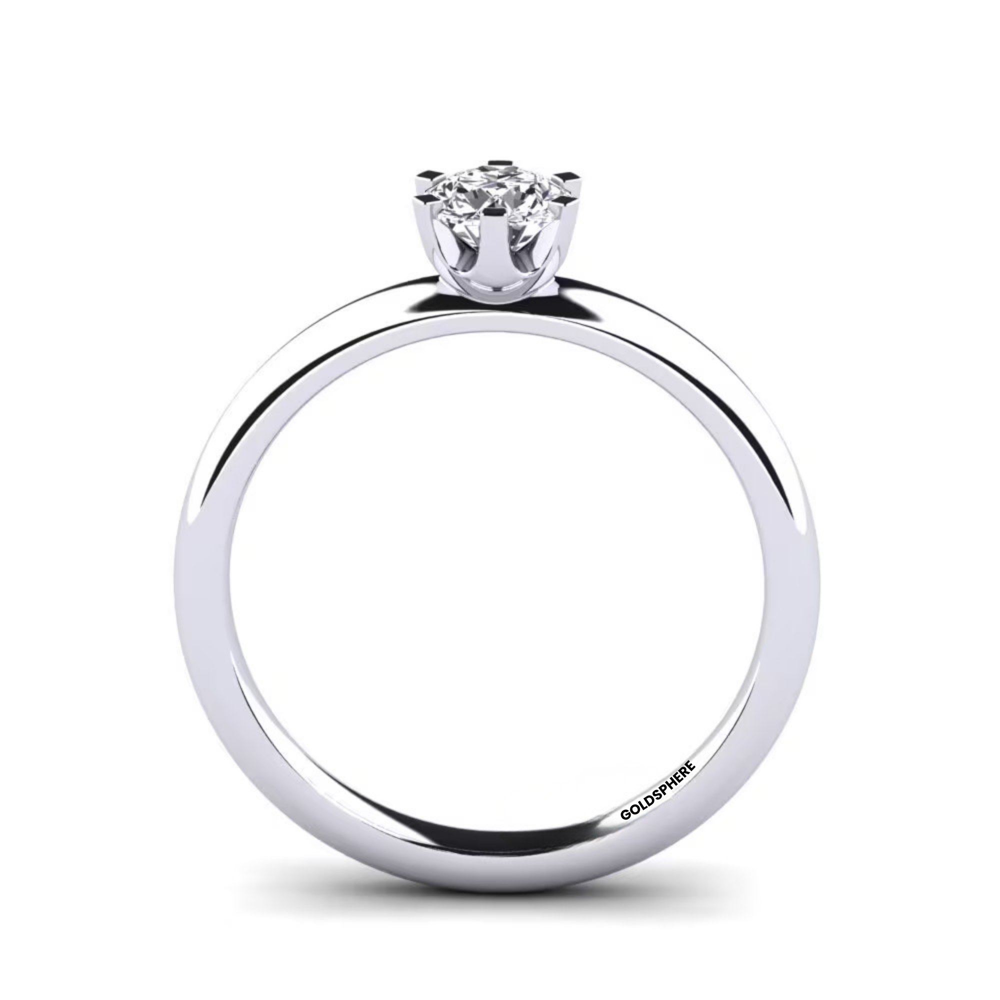 Anillo de compromiso Parma en Oro blanco con Diamante de laboratorio