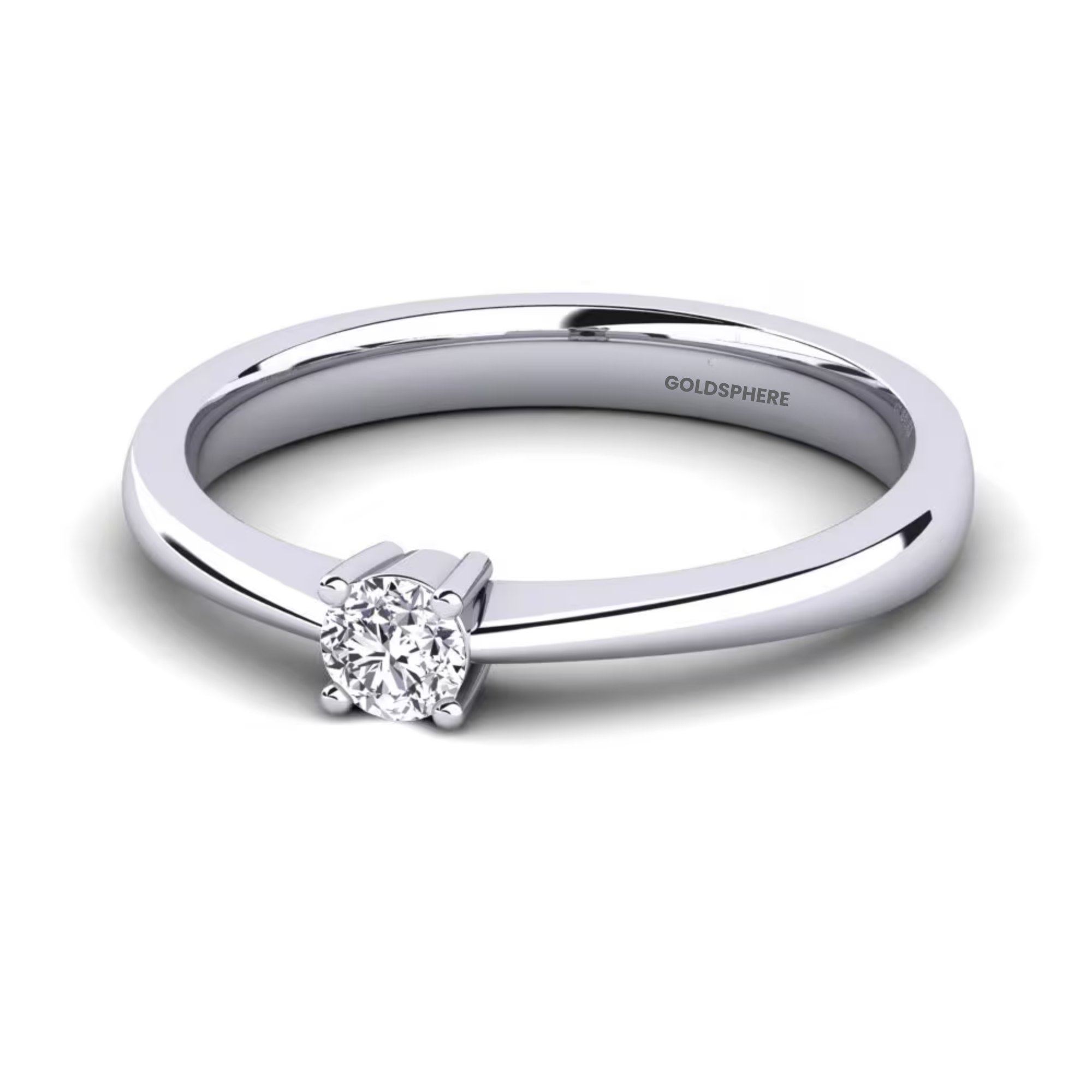 Anillo de compromiso Arezzo en Oro blanco con Diamante de laboratorio