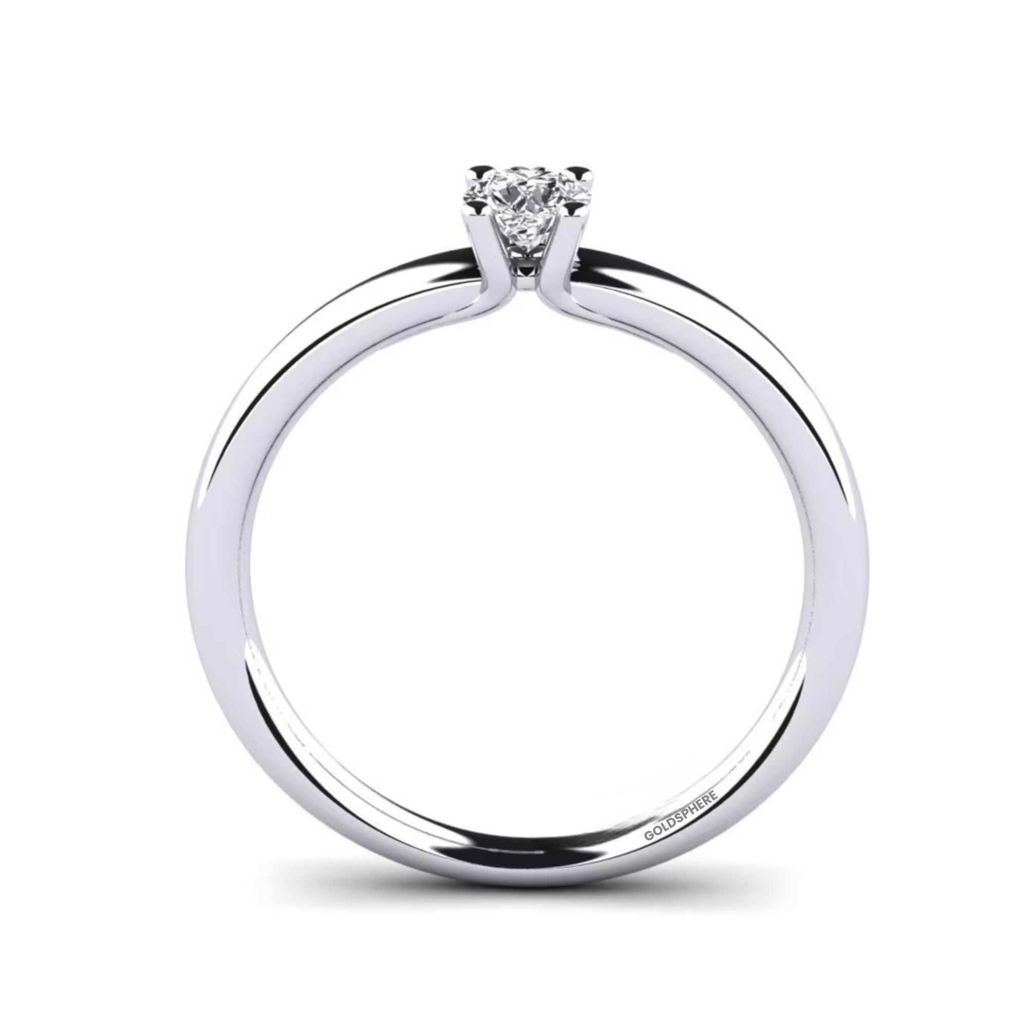 Anillo de compromiso Alessia en Oro blanco con Diamante de laboratorio