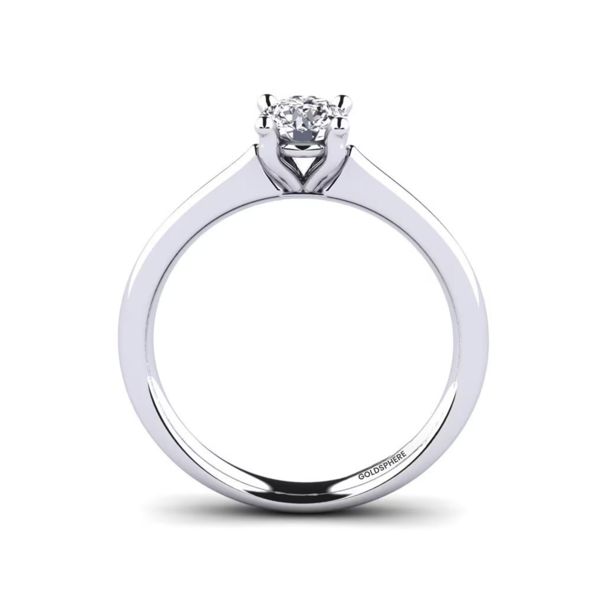 Anillo de compromiso Fiorella en Oro blanco con Diamante de laboratorio