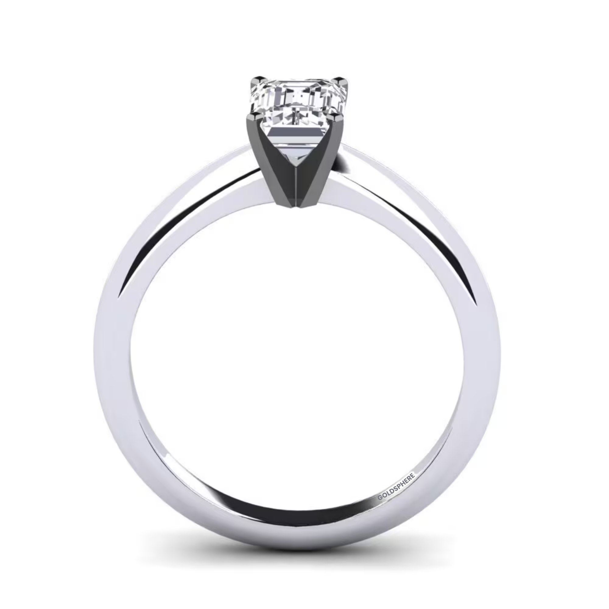 Anillo de compromiso Carlotta en Oro blanco con Diamante de laboratorio