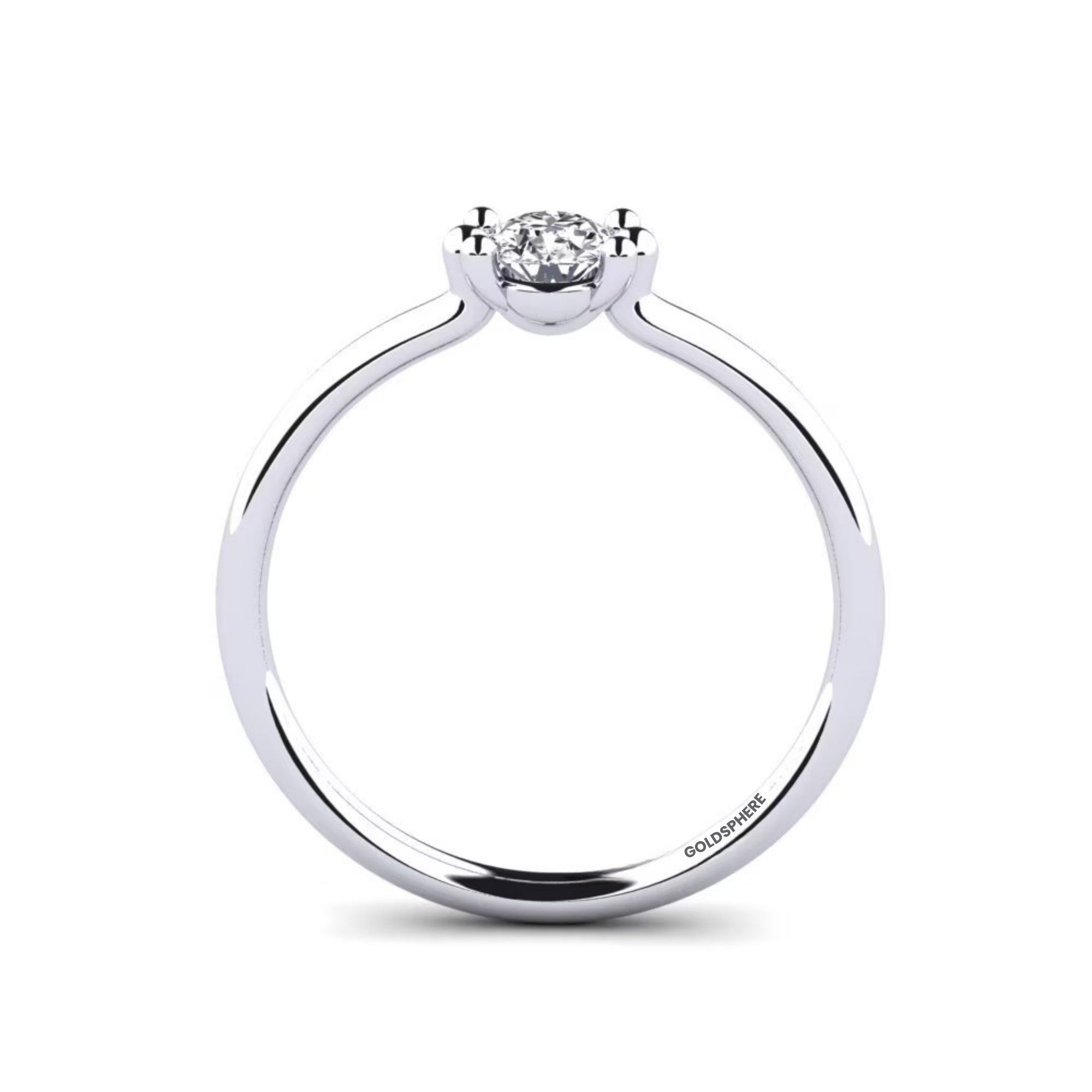 Anillo de Compromiso Bellissima en Oro blanco con Diamante de laboratorio