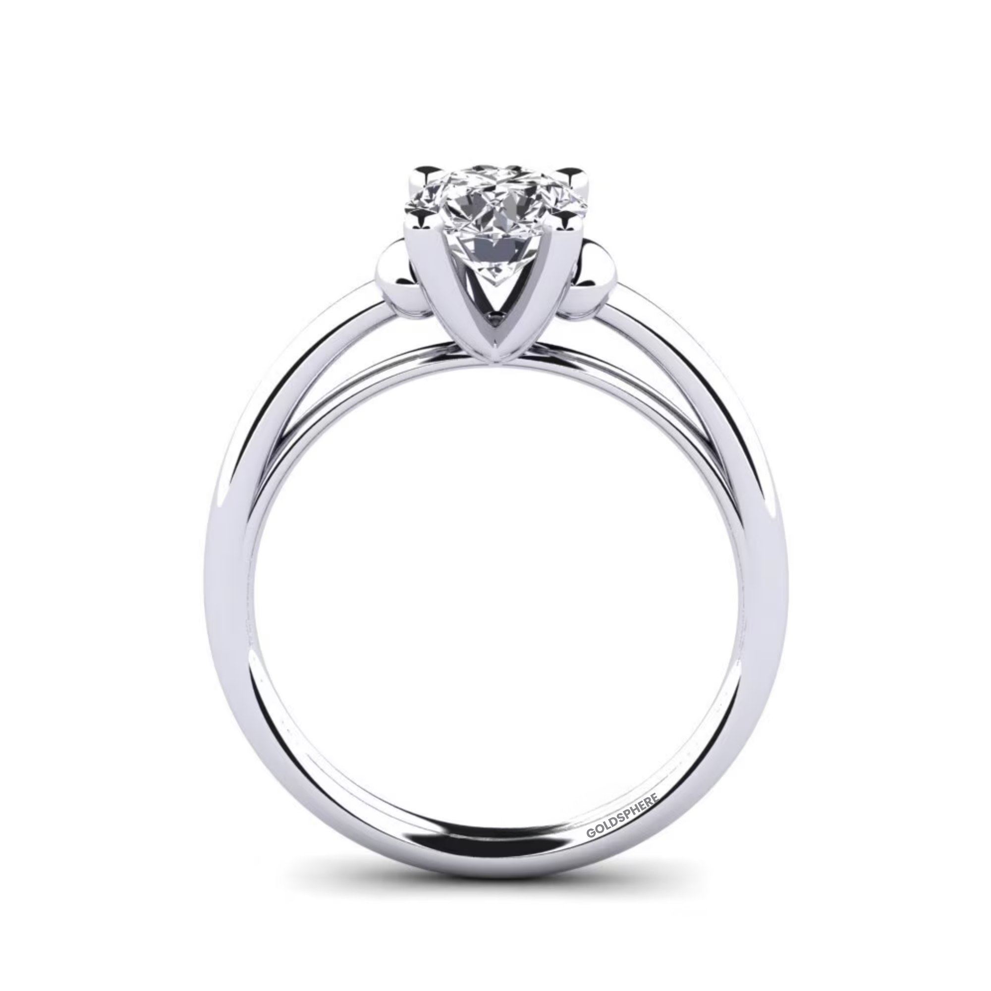 Anillo de Compromiso Serafina en Oro blanco con Diamante de laboratorio